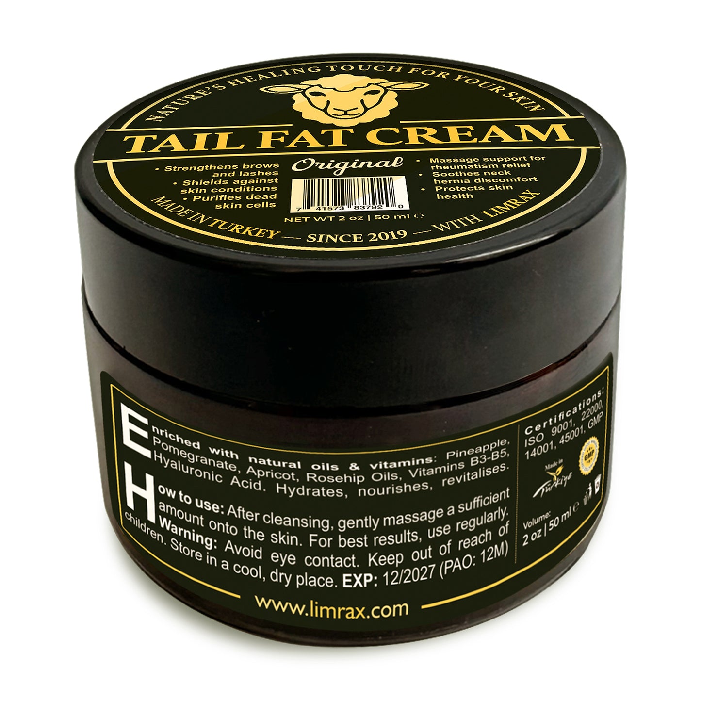 LIMRAX Tail Fat Cream – Natural Anti-Aging & Moisturizing Skincare, 50 ml